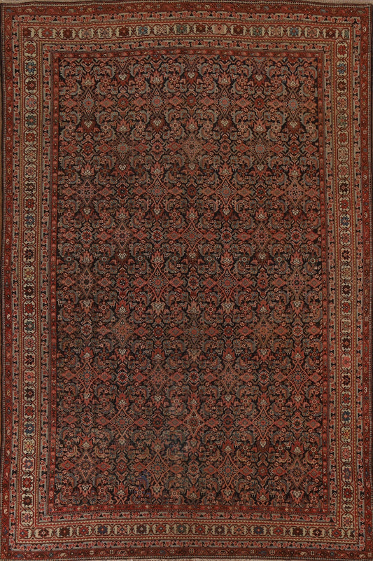 Pre-1900 Antique Malayer Vegetable Dye Persian Rug 8x11