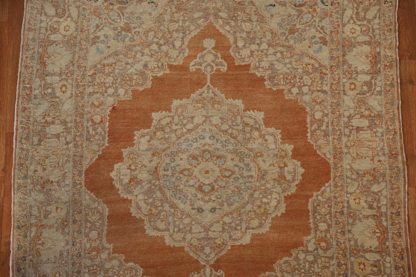 Pre-1900 Antique Tabriz Haj Jalili Vegetable Dye Persian Rug 4x5