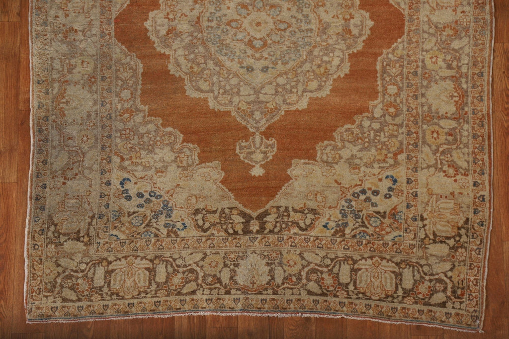 Pre-1900 Antique Tabriz Haj Jalili Vegetable Dye Persian Rug 4x5