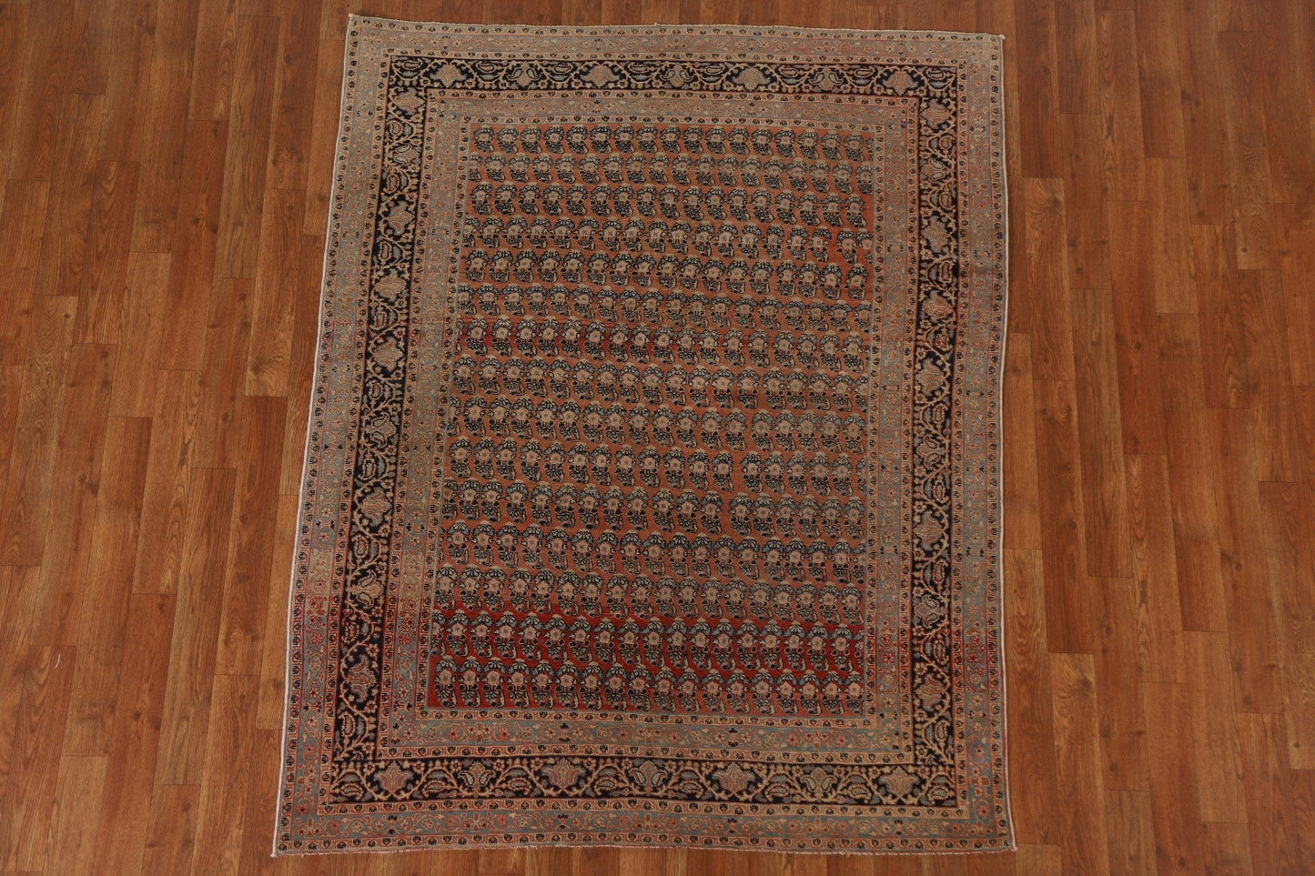 Pre-1900 Antique Tabriz Haj Jalili Vegetable Dye Persian Rug 4x6