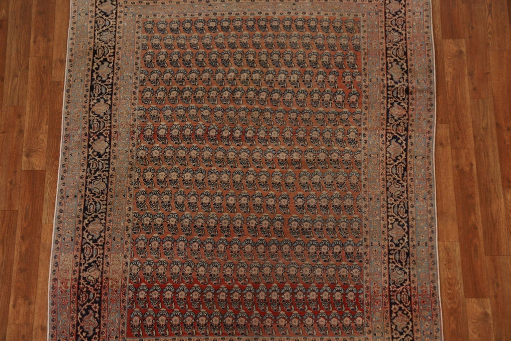 Pre-1900 Antique Tabriz Haj Jalili Vegetable Dye Persian Rug 4x6