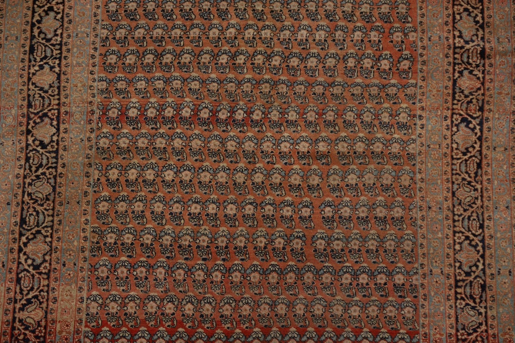 Pre-1900 Antique Tabriz Haj Jalili Vegetable Dye Persian Rug 4x6