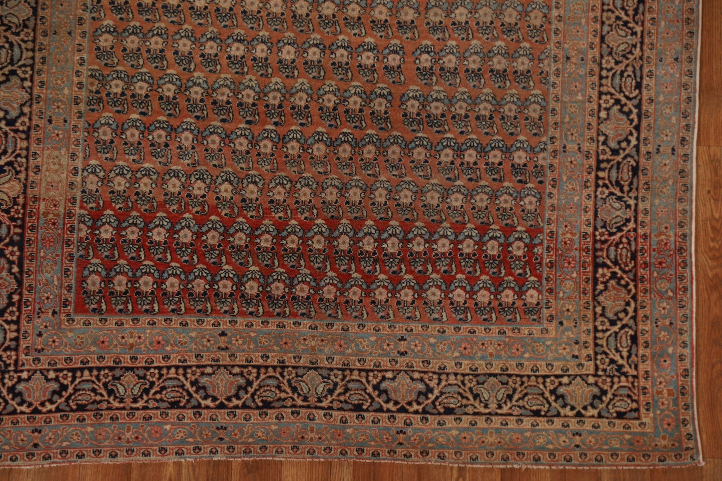 Pre-1900 Antique Tabriz Haj Jalili Vegetable Dye Persian Rug 4x6