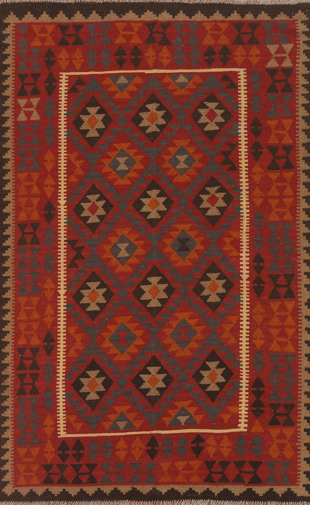 Reversible Wool Kilim Oriental Area Rug 5x8