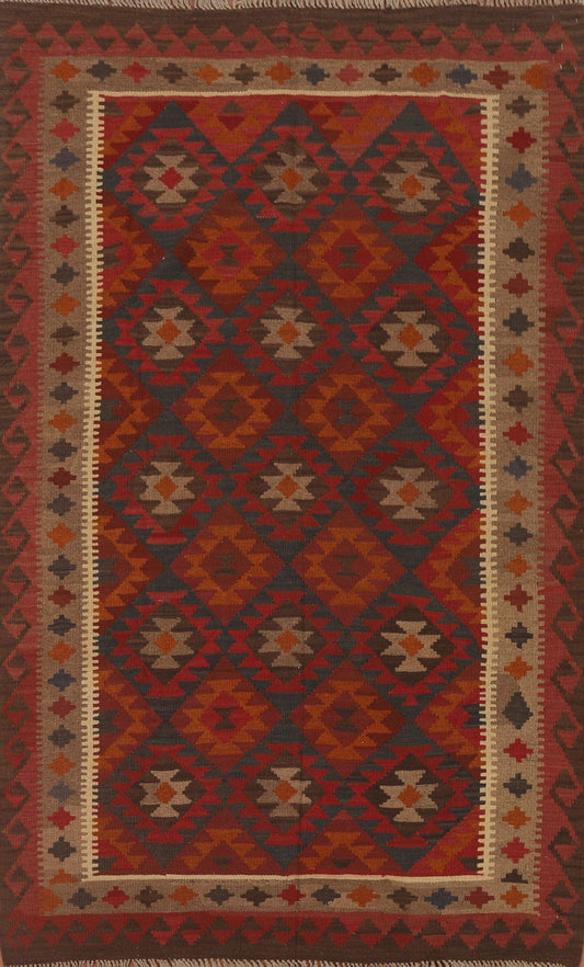 Kilim Reversible Wool Area Rug 5x8