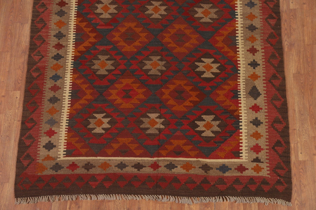 Kilim Reversible Wool Area Rug 5x8