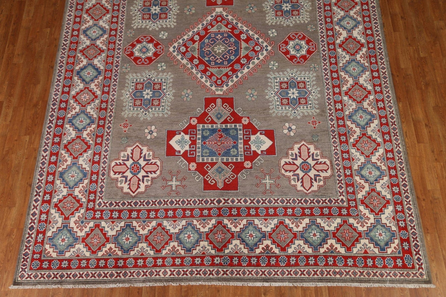 Geometric Kazak Oriental Area Rug 9x12