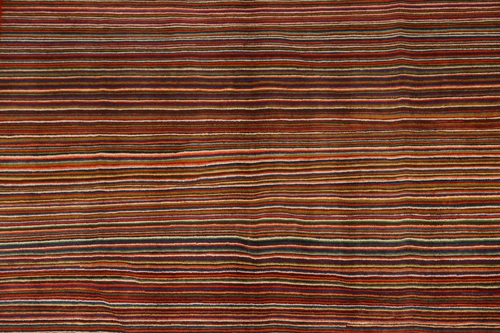 Striped Gabbeh Oriental Area Rug 5x6