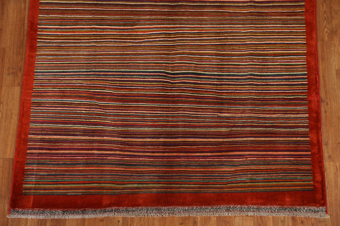 Striped Gabbeh Oriental Area Rug 5x6