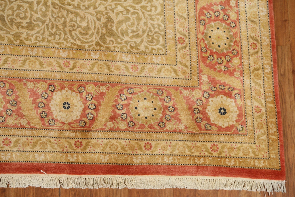 Vegetable Dye Tabriz Haj Jalili Oriental Area Rug 9x12