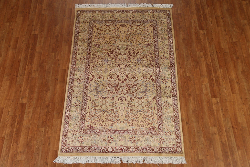 Vegetable Dye Qum Oriental Area Rug 5x7