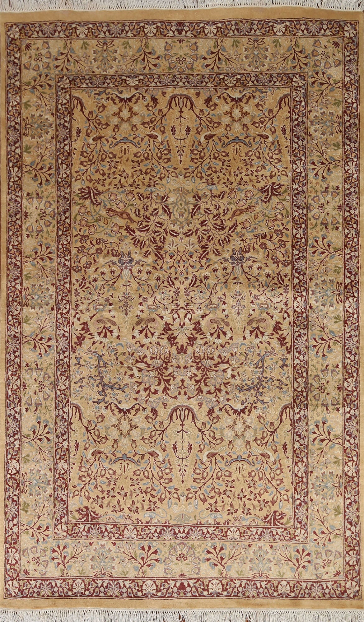 Vegetable Dye Qum Oriental Area Rug 5x7