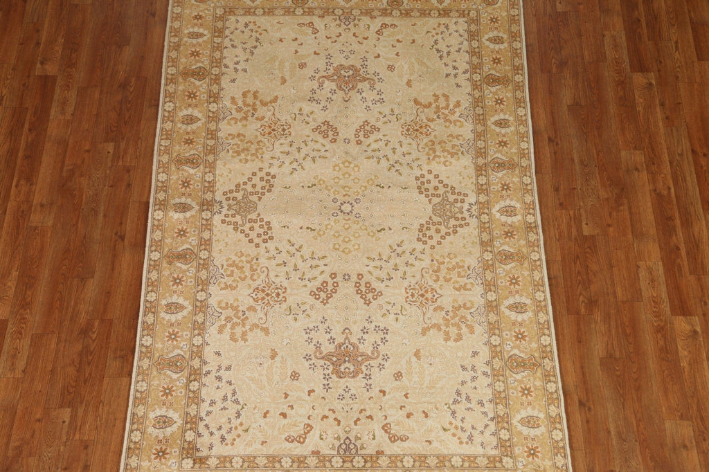 Vegetable Dye Aubusson Oriental Area Rug 5x7