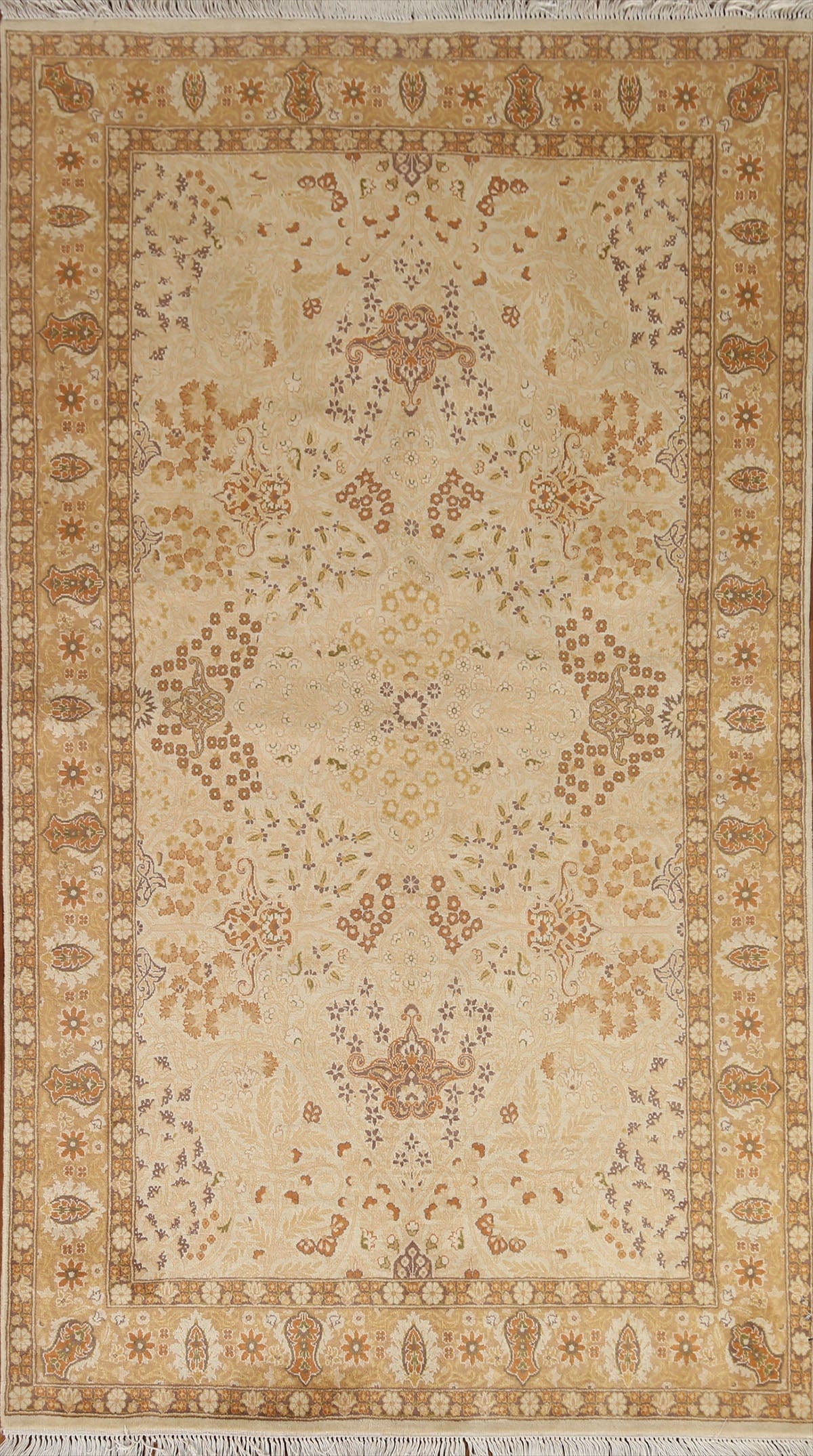 Vegetable Dye Aubusson Oriental Area Rug 5x7