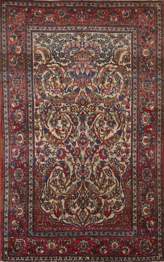 Antique Vegetable Dye Kerman Persian Area Rug 3x5