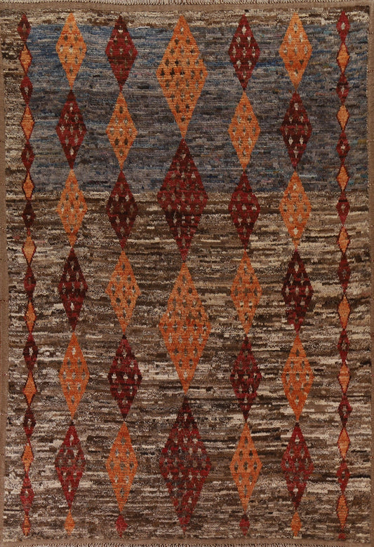 Geometric Moroccan Wool Area Rug 8x10