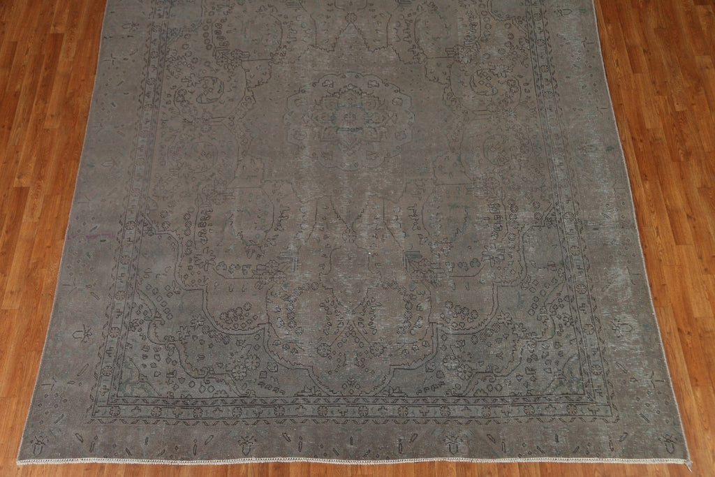 Over-Dyed Distressed Tabriz Persian Area Rug 9x12