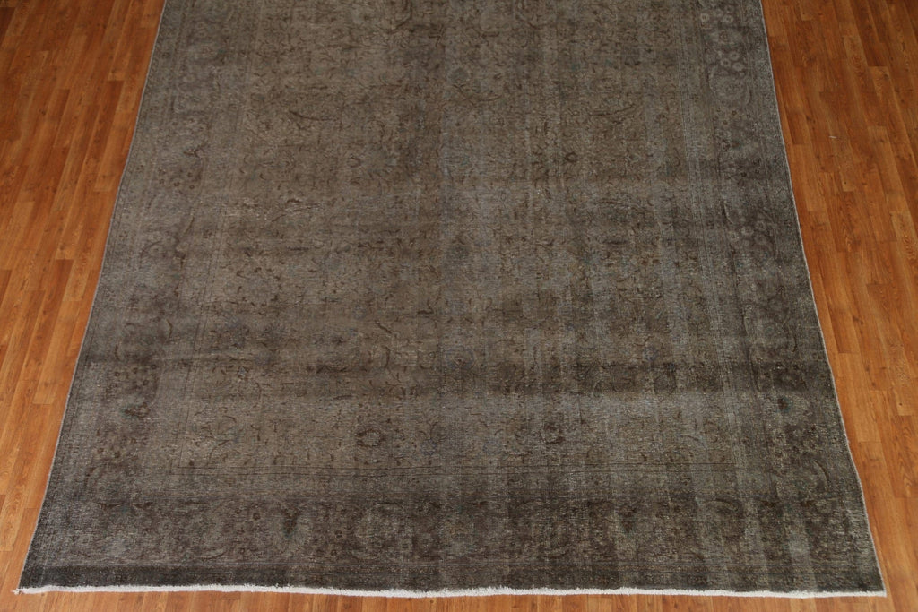 Distressed Over-Dyed Tabriz Persian Area Rug 10x13