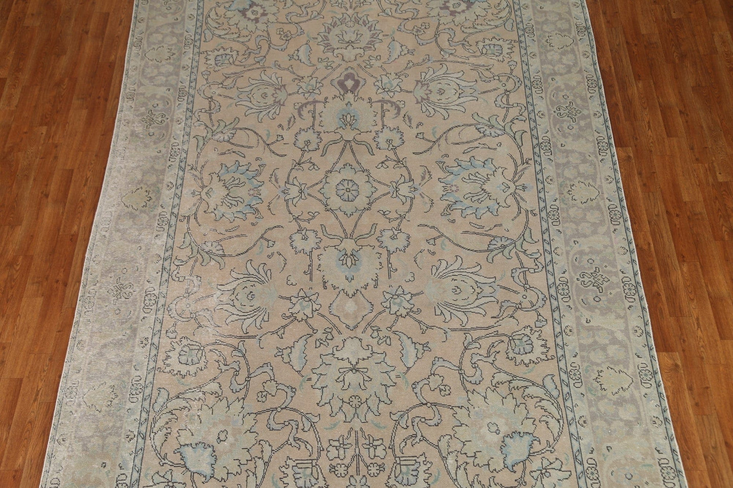 Distressed Muted Tabriz Persian Area Rug 8x12