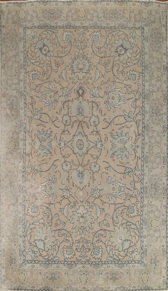 Distressed Muted Tabriz Persian Area Rug 8x12