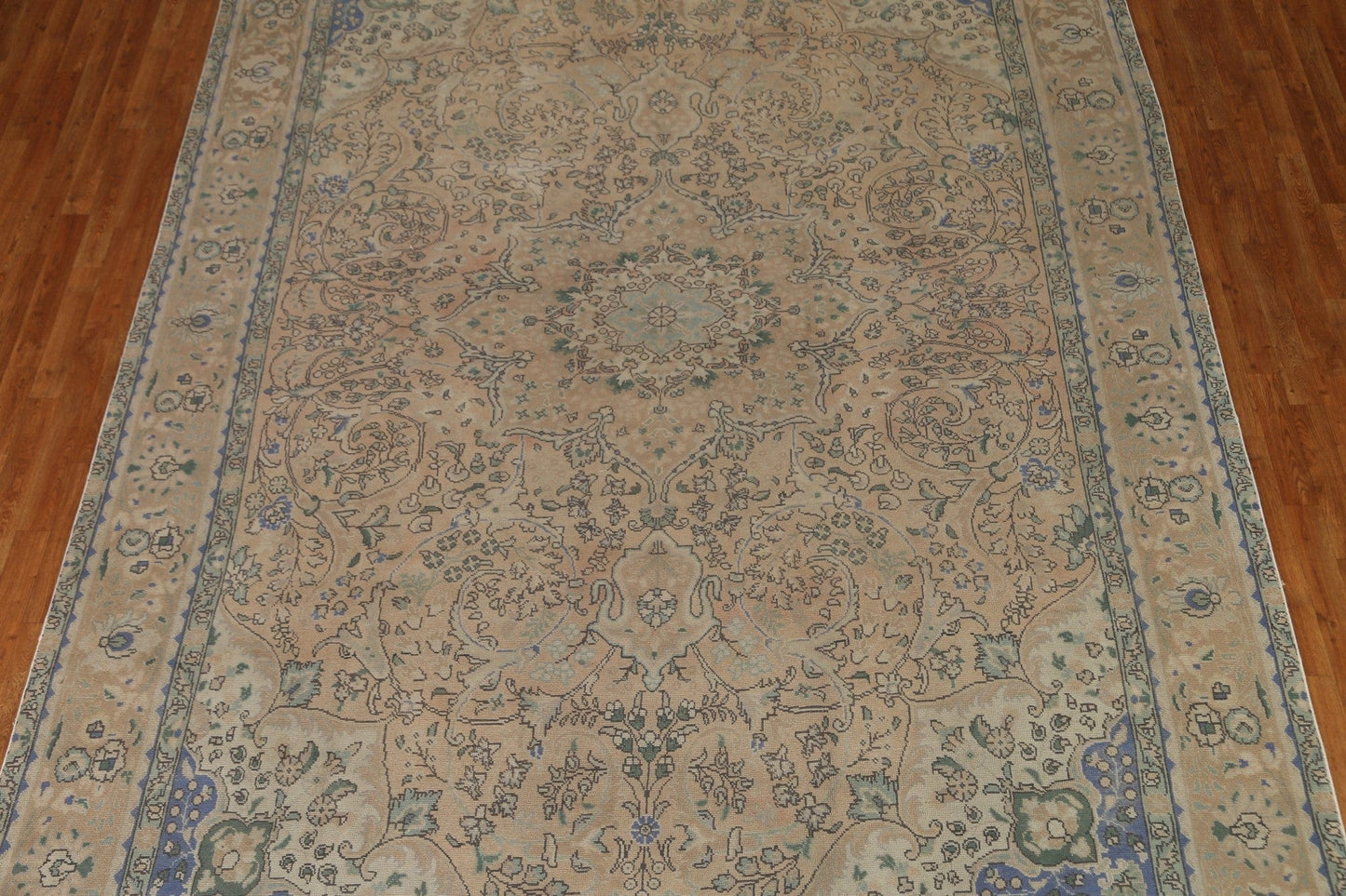 Distressed Wool Tabriz Persian Area Rug 10x13