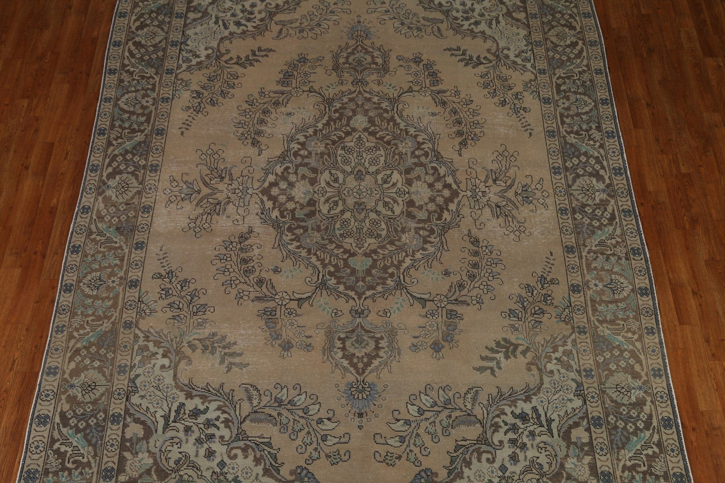 Distressed Wool Tabriz Persian Area Rug 8x11