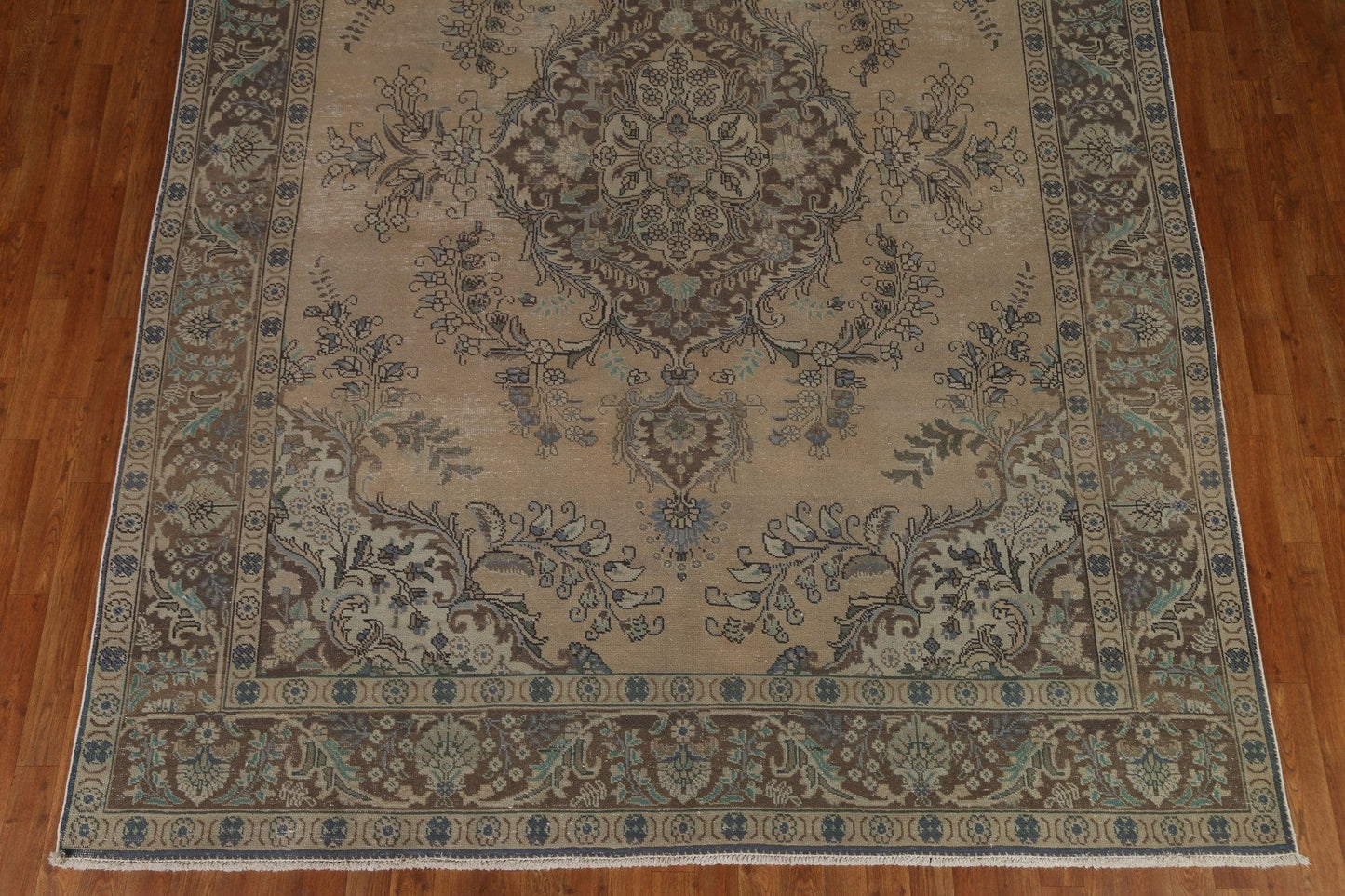 Distressed Wool Tabriz Persian Area Rug 8x11