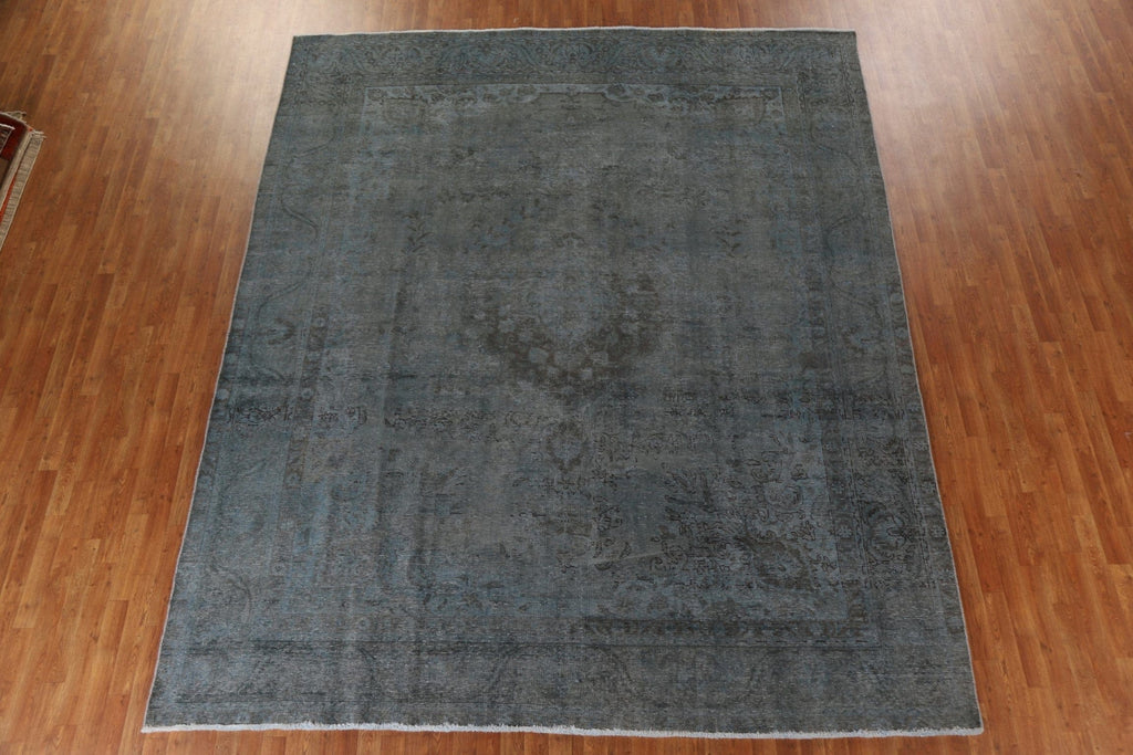 Distressed Over-Dyed Tabriz Persian Area Rug 8x12