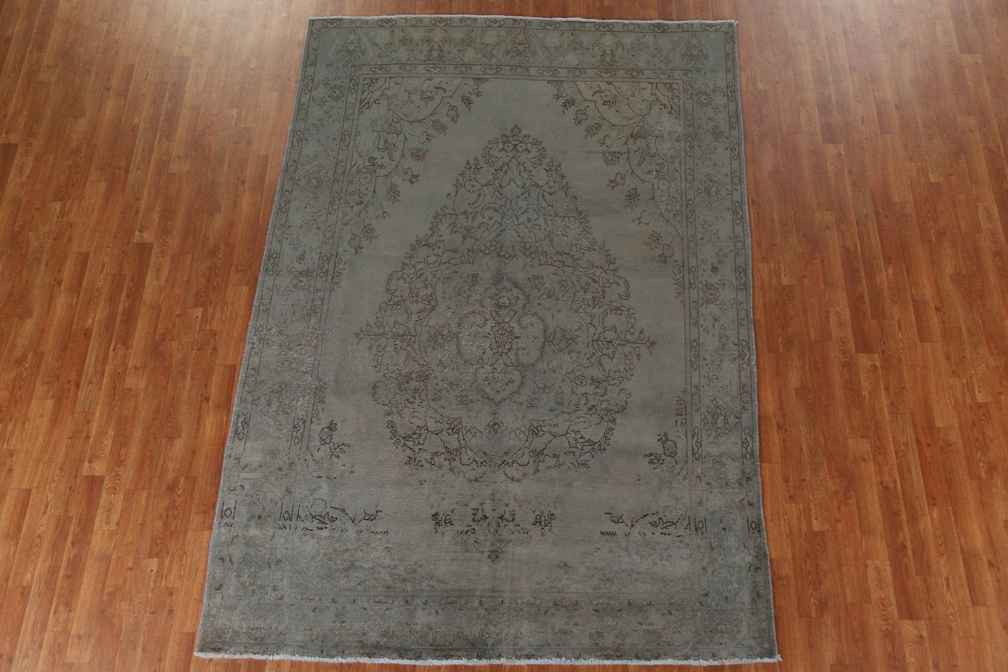 Distressed Over-Dyed Tabriz Persian Area Rug 6x9