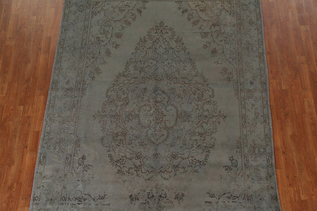 Distressed Over-Dyed Tabriz Persian Area Rug 6x9