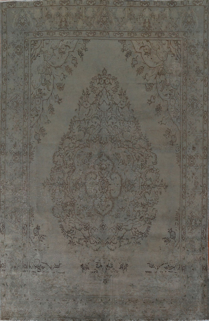 Distressed Over-Dyed Tabriz Persian Area Rug 6x9