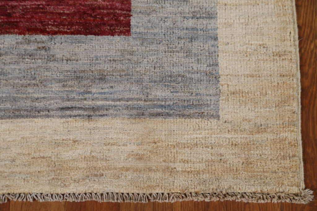 Geometric Gabbeh Kashkoli Wool Runner Rug 3x10