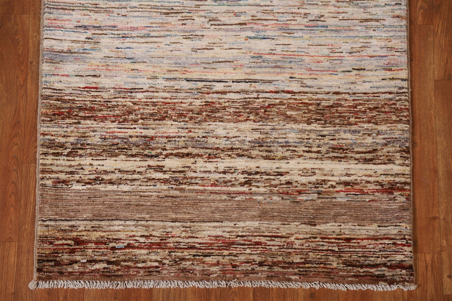 Striped Gabbeh Kashkoli Runner Rug 3x8