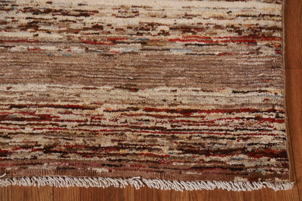 Striped Gabbeh Kashkoli Runner Rug 3x8