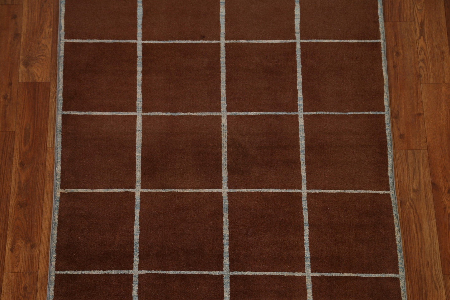 Checkered Gabbeh Kashkoli Runner Rug 3x8