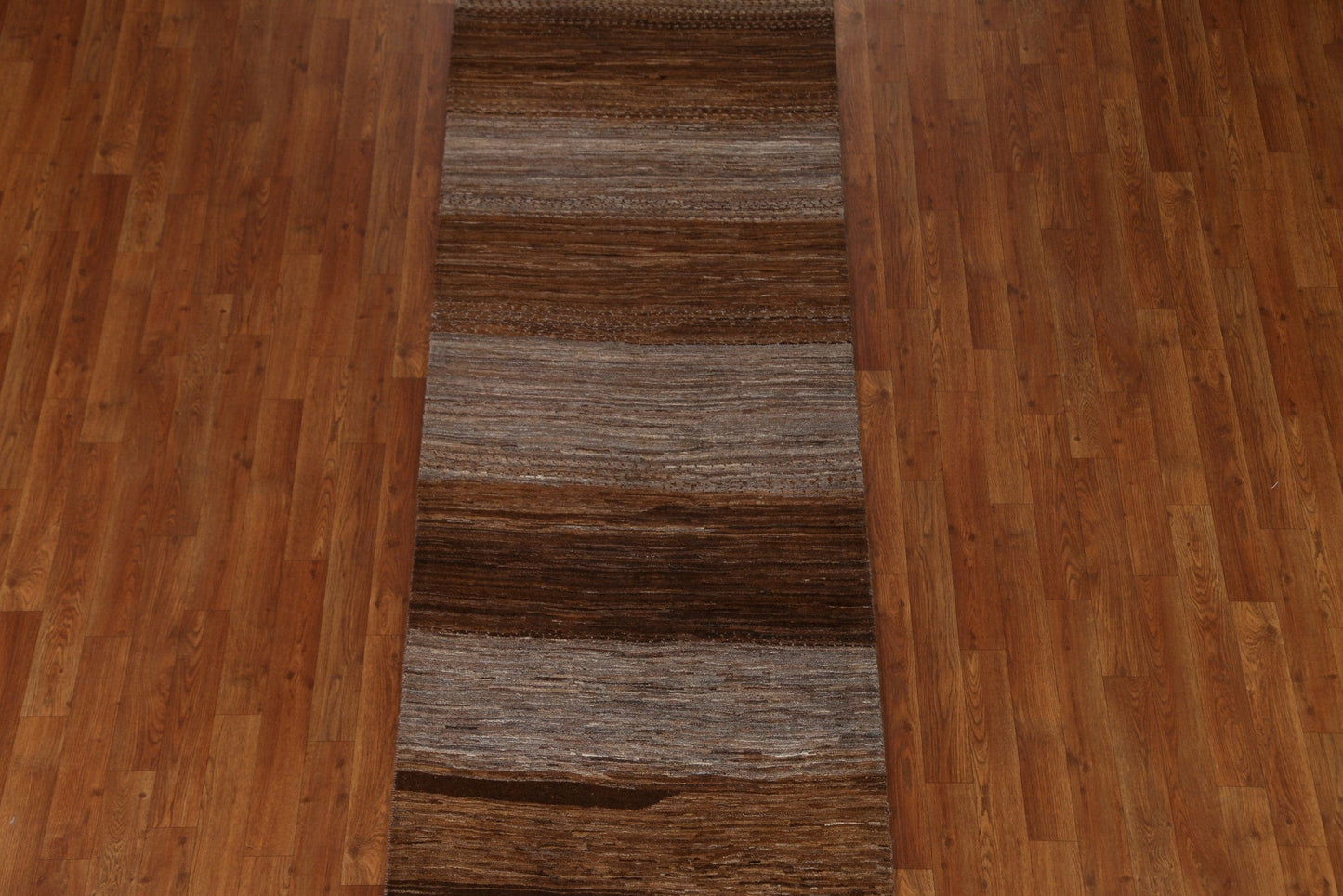 Striped Gabbeh Kashkoli Runner Rug 3x10