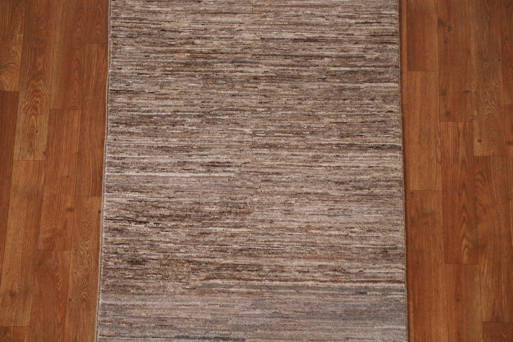 Striped Gabbeh Kashkoli Wool Runner Rug 3x9