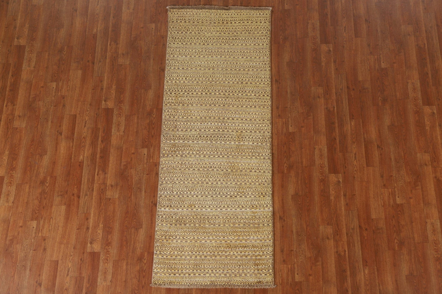 Striped Gabbeh Kashkoli Runner Rug 2x7