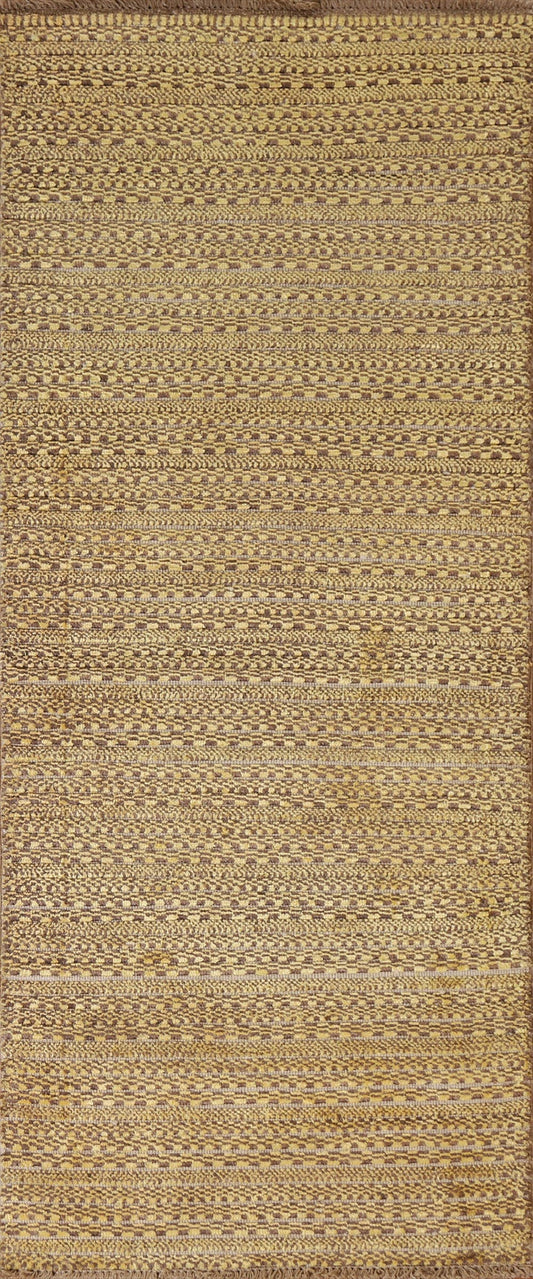 Striped Gabbeh Kashkoli Runner Rug 2x7