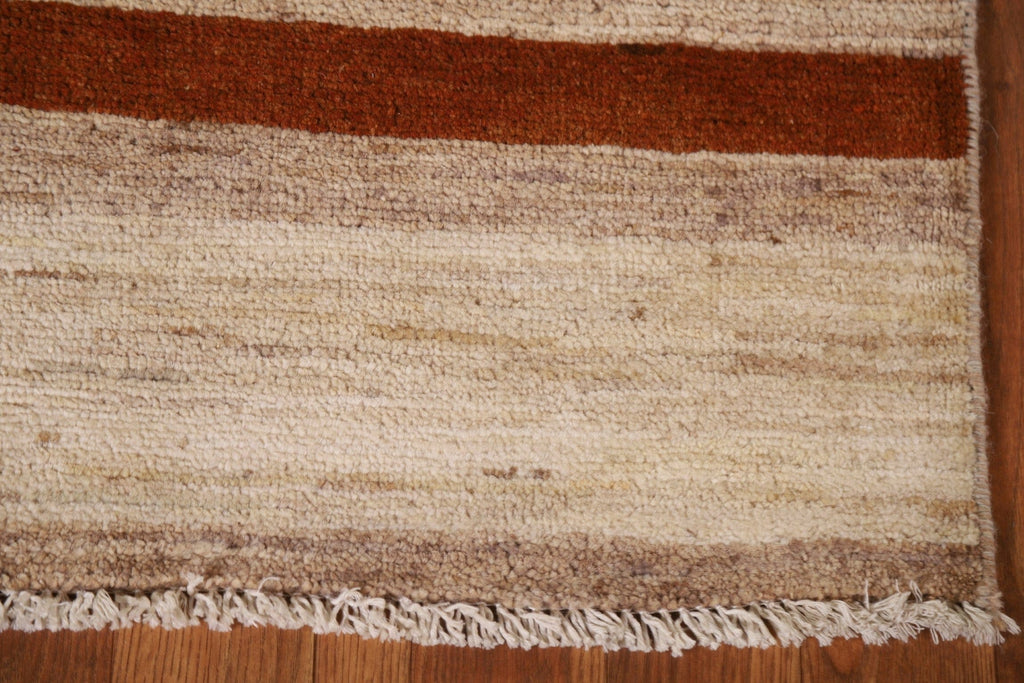 Gabbeh Kashkoli Striped Runner Rug 3x9