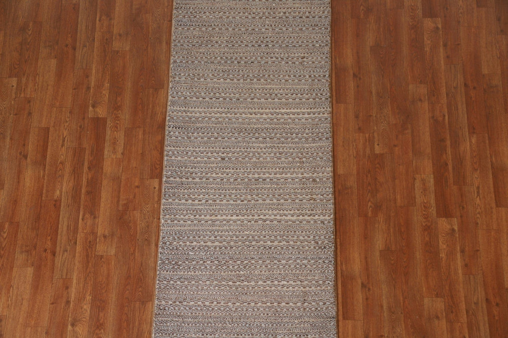 Handmade Gabbeh Kashkoli Wool Runner Rug 3x7