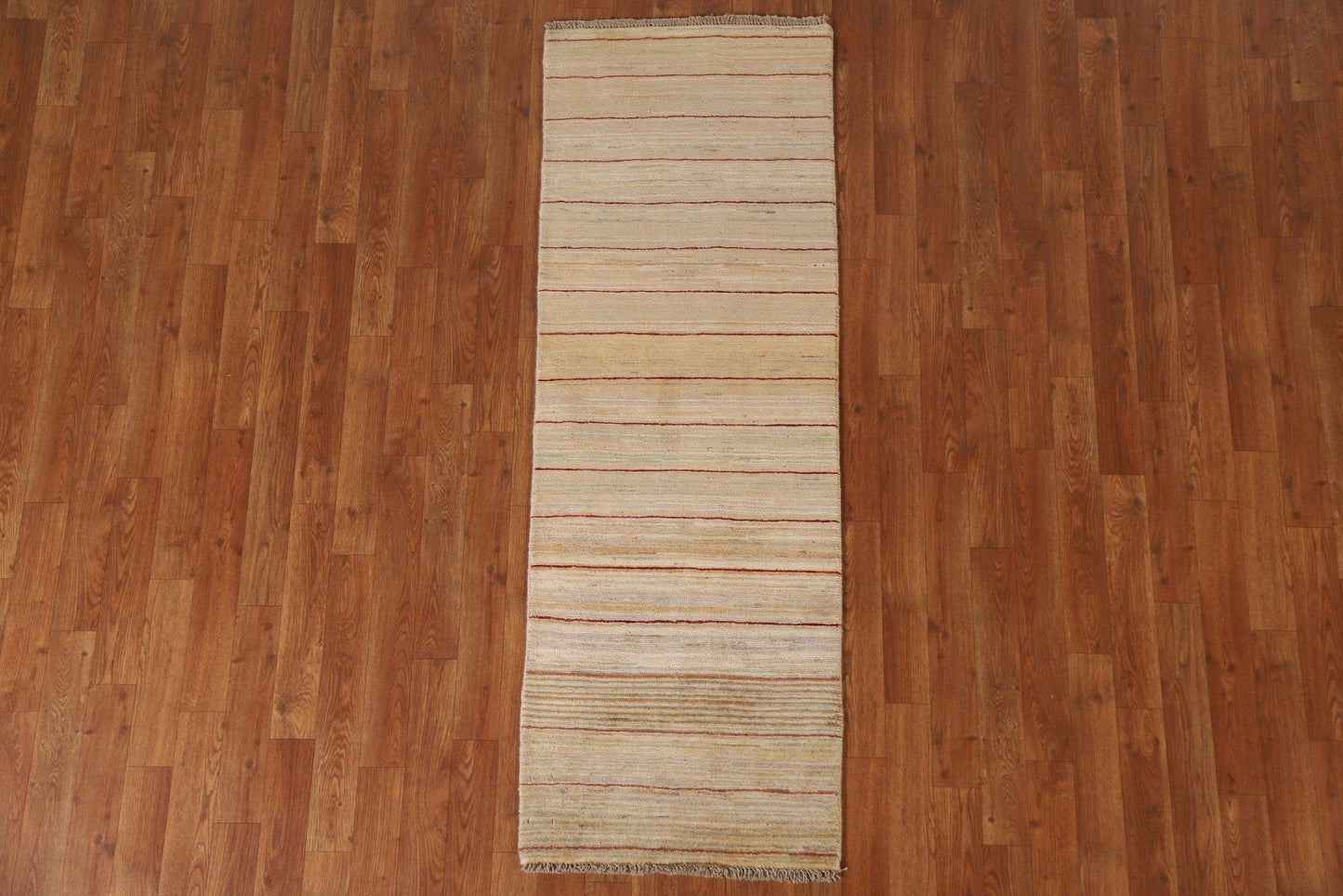 Striped Gabbeh Kashkoli Oriental Runner Rug 2x6