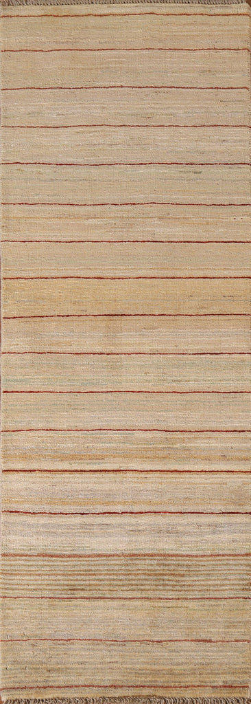 Striped Gabbeh Kashkoli Oriental Runner Rug 2x6