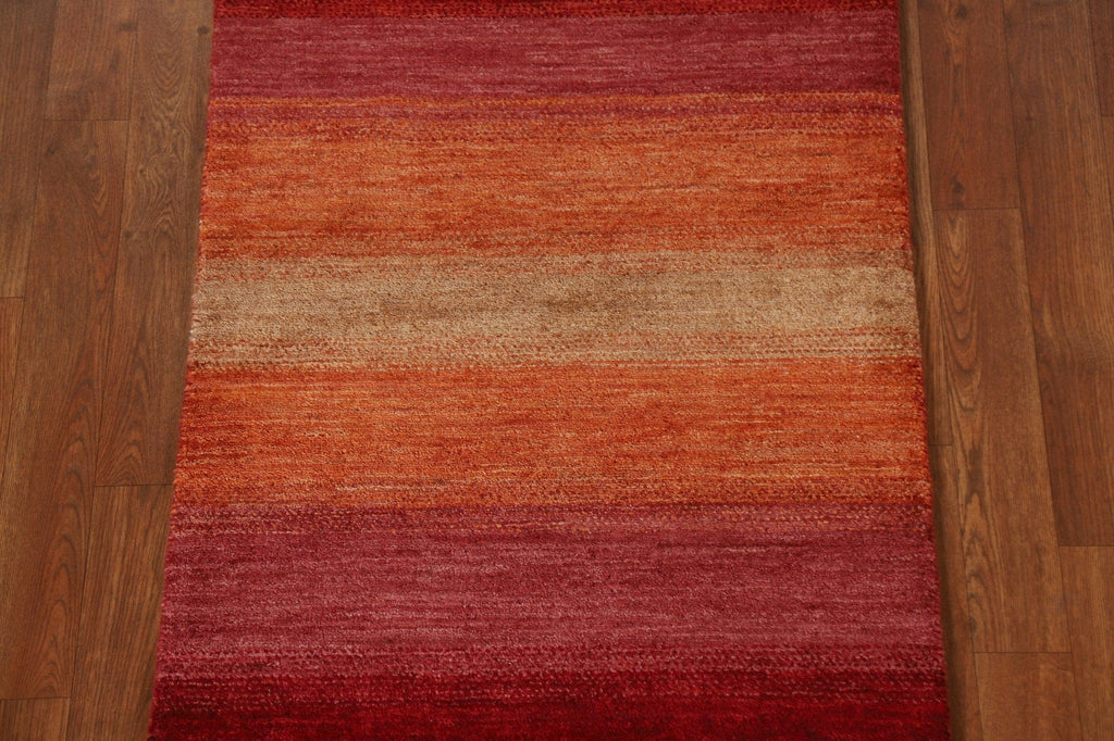 Striped Gabbeh Kashkoli Oriental Rug 2x4