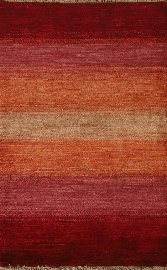 Striped Gabbeh Kashkoli Oriental Rug 2x4