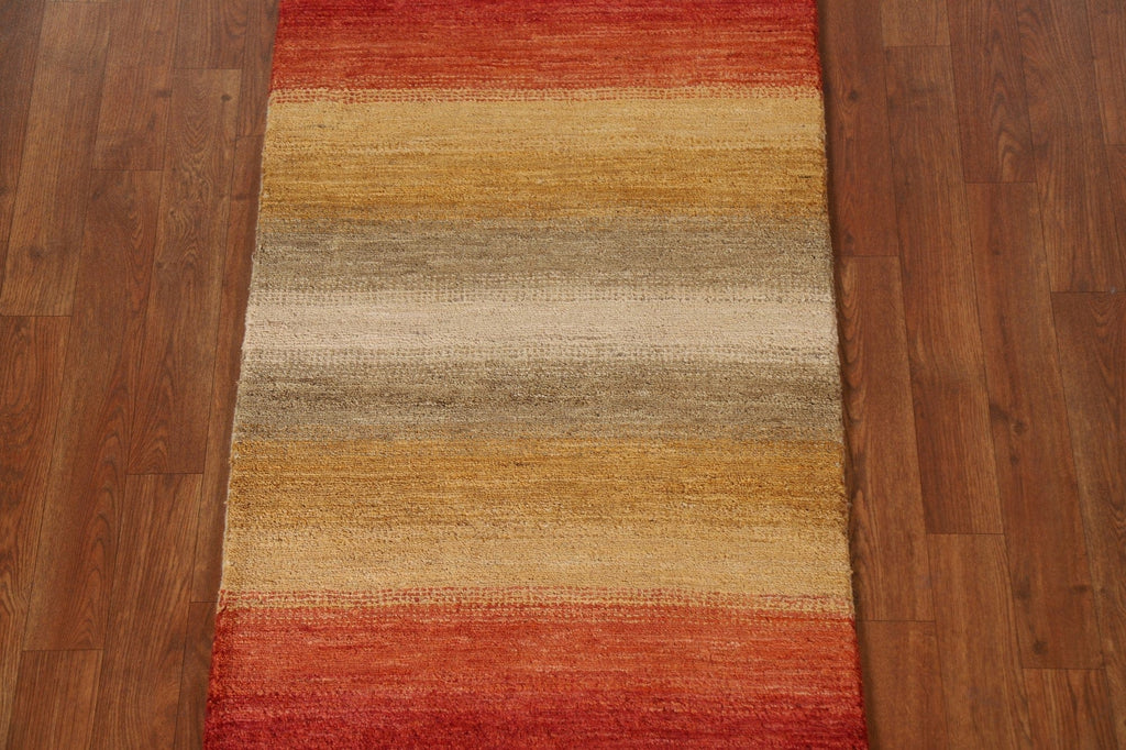 Striped Gabbeh Kashkoli Oriental Rug 2x4