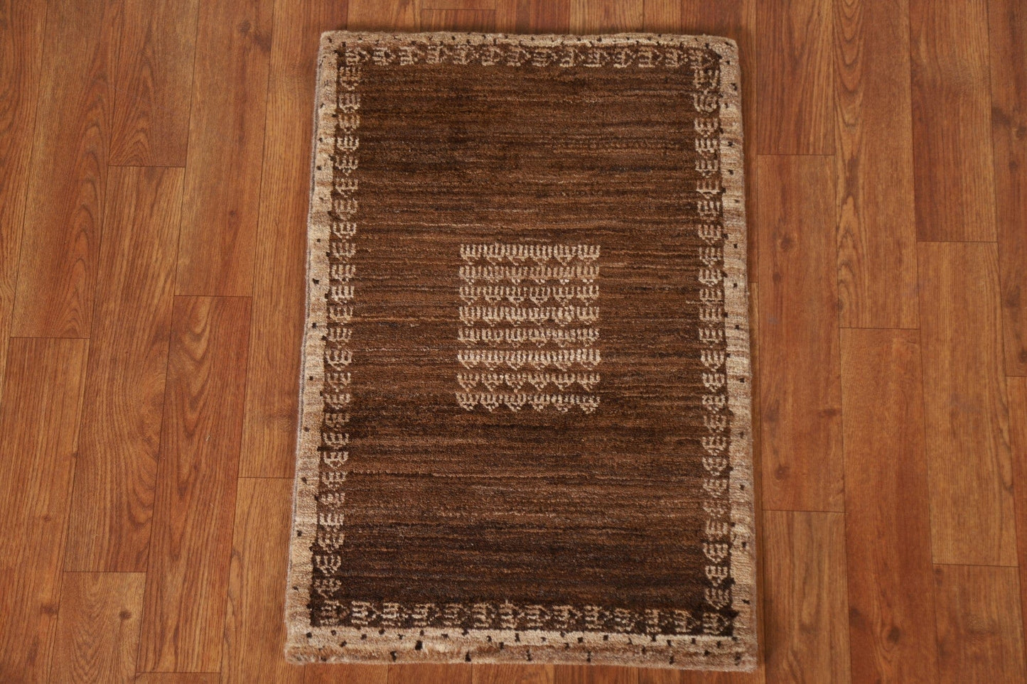 Brown Wool Gabbeh Kashkoli Square Rug 2x2