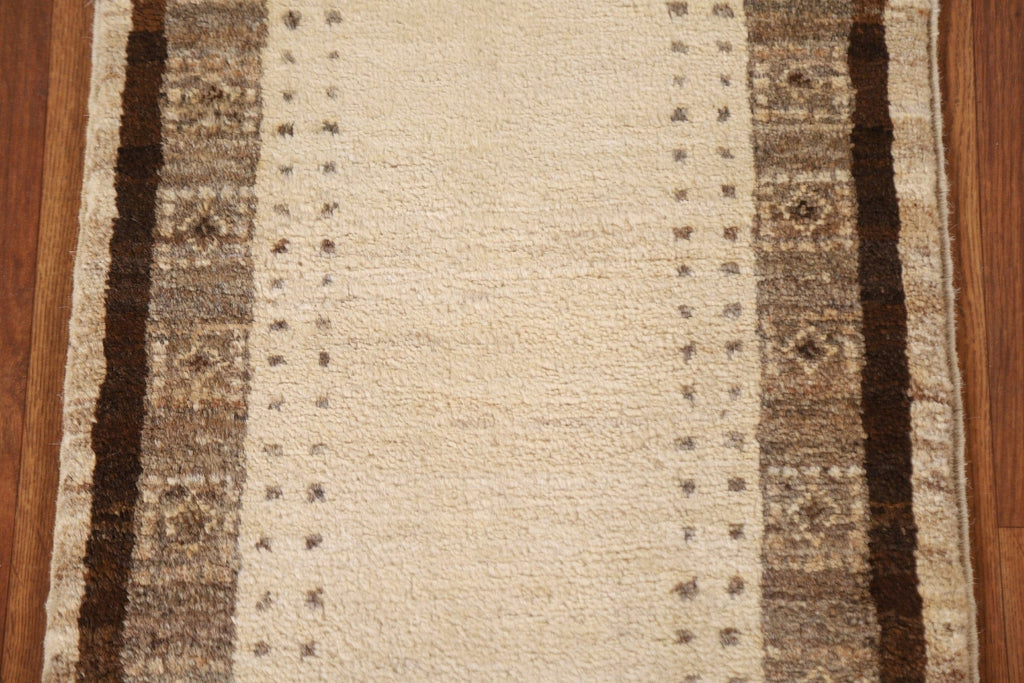 Geometric Gabbeh Kashkoli Oriental Rug 1x3