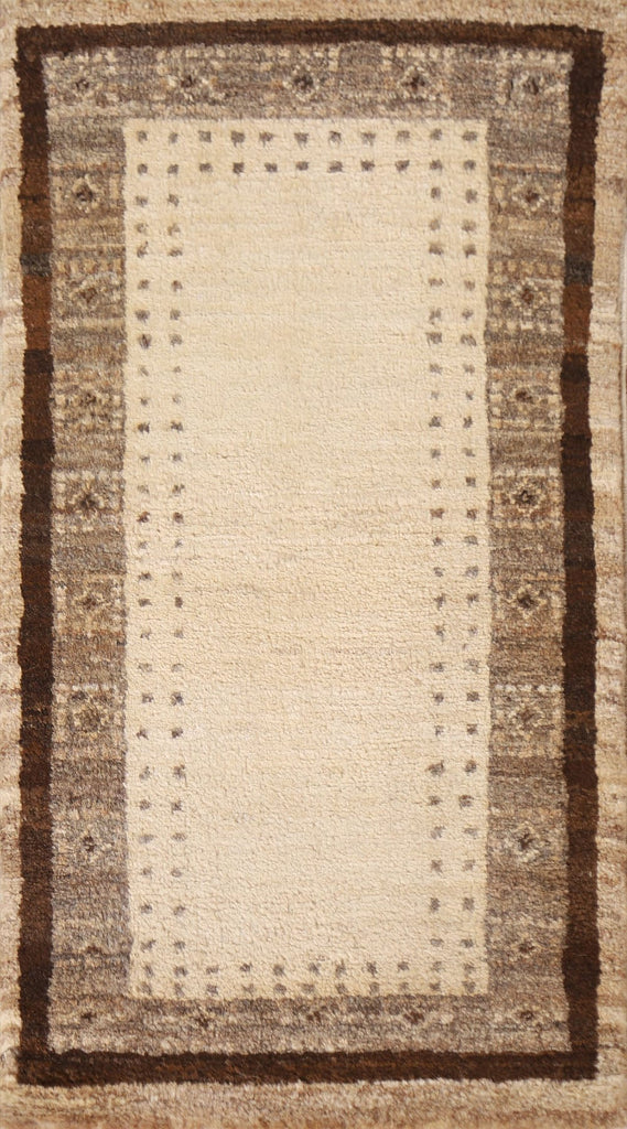 Geometric Gabbeh Kashkoli Oriental Rug 1x3