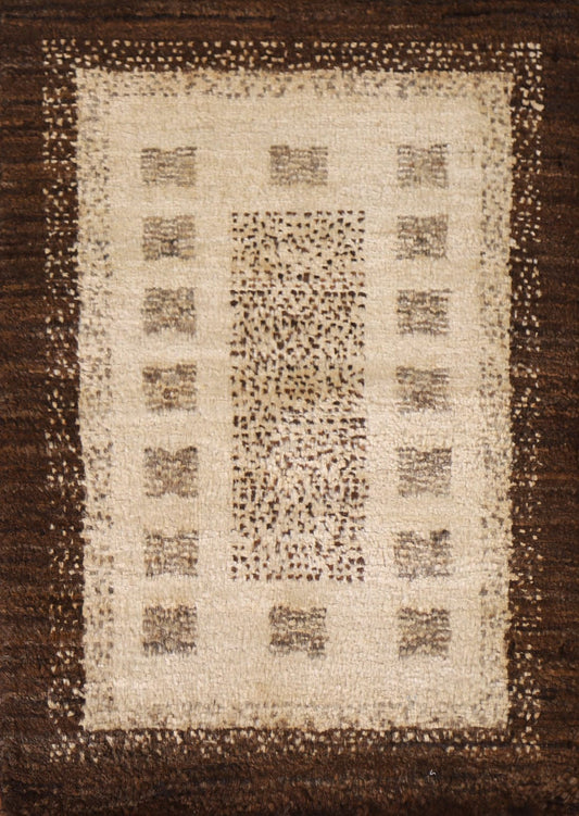 Geometric Gabbeh Kashkoli Square Area Rug 2x2